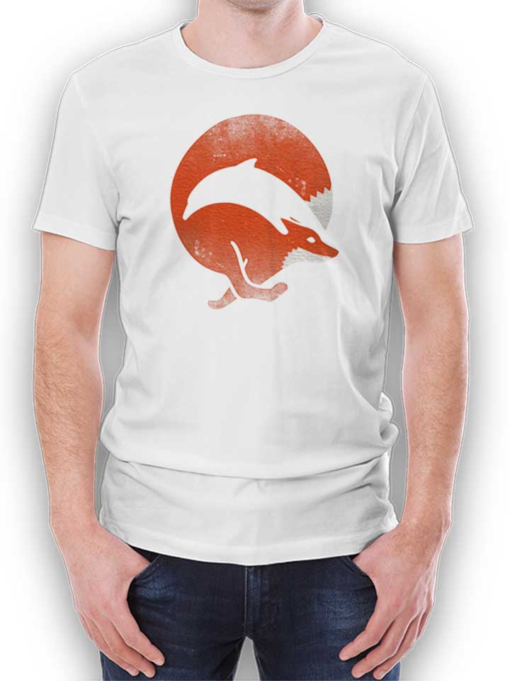 Dolphin Fox T-Shirt weiss L