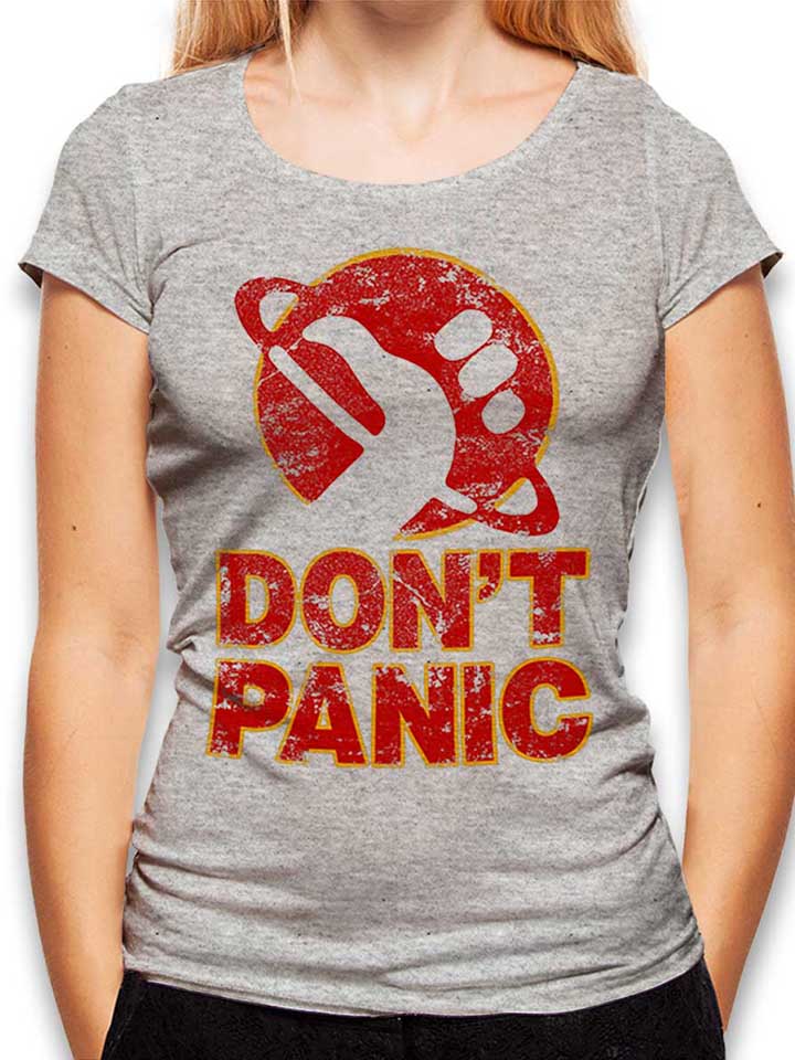dont-panic-damen-t-shirt grau-meliert 1