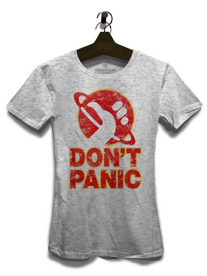 dont-panic-damen-t-shirt grau-meliert 3