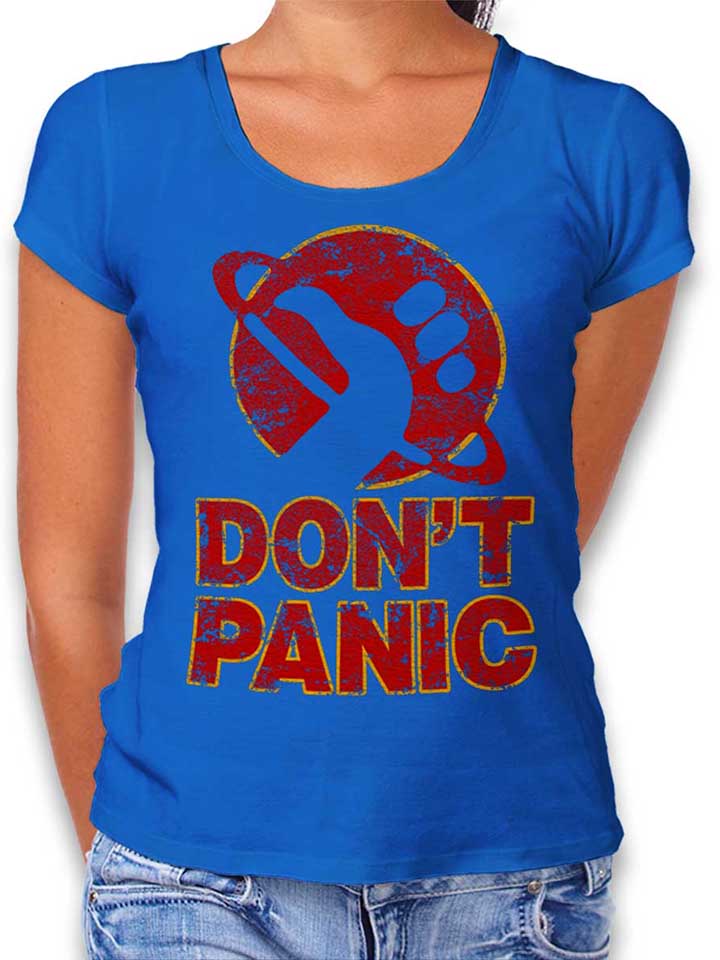 Dont Panic T-Shirt Donna blu-royal L