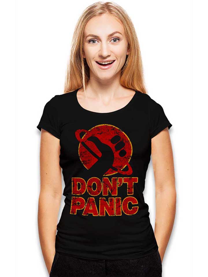 dont-panic-damen-t-shirt schwarz 2