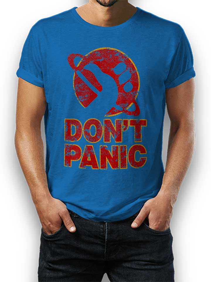 Dont Panic T-Shirt royal-blue L