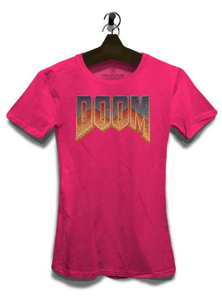 doom-logo-damen-t-shirt fuchsia 3