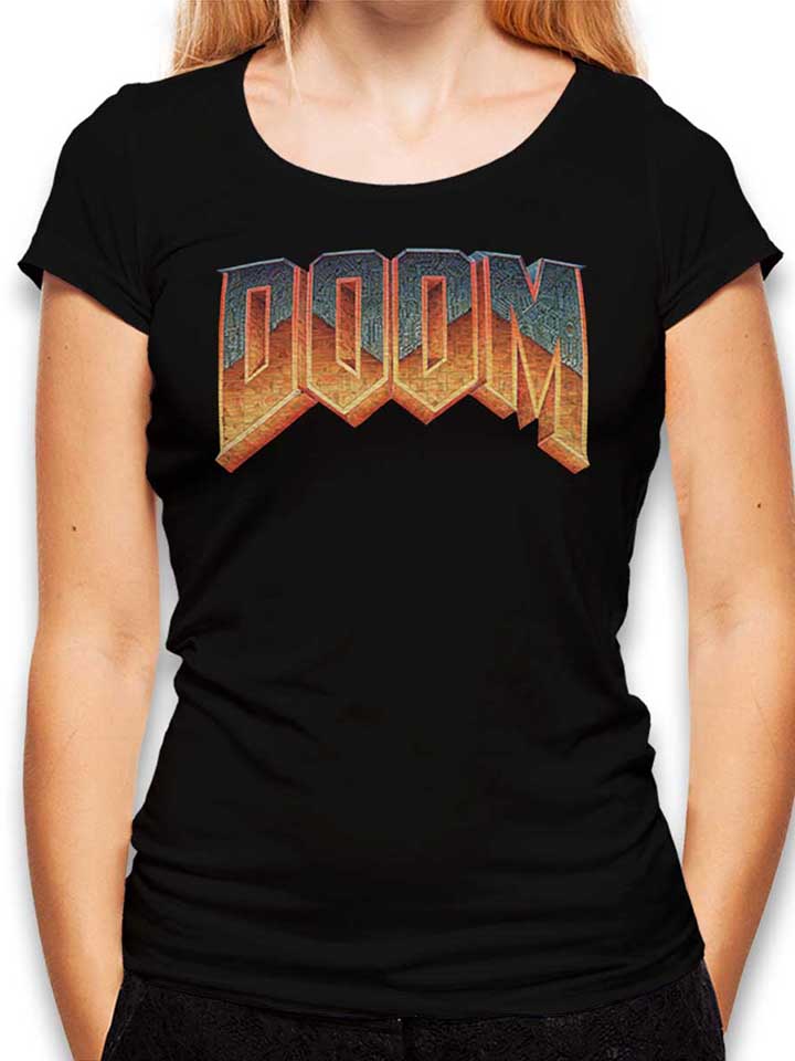 Doom Logo Damen T-Shirt schwarz L