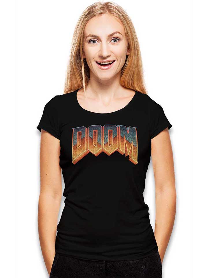 doom-logo-damen-t-shirt schwarz 2