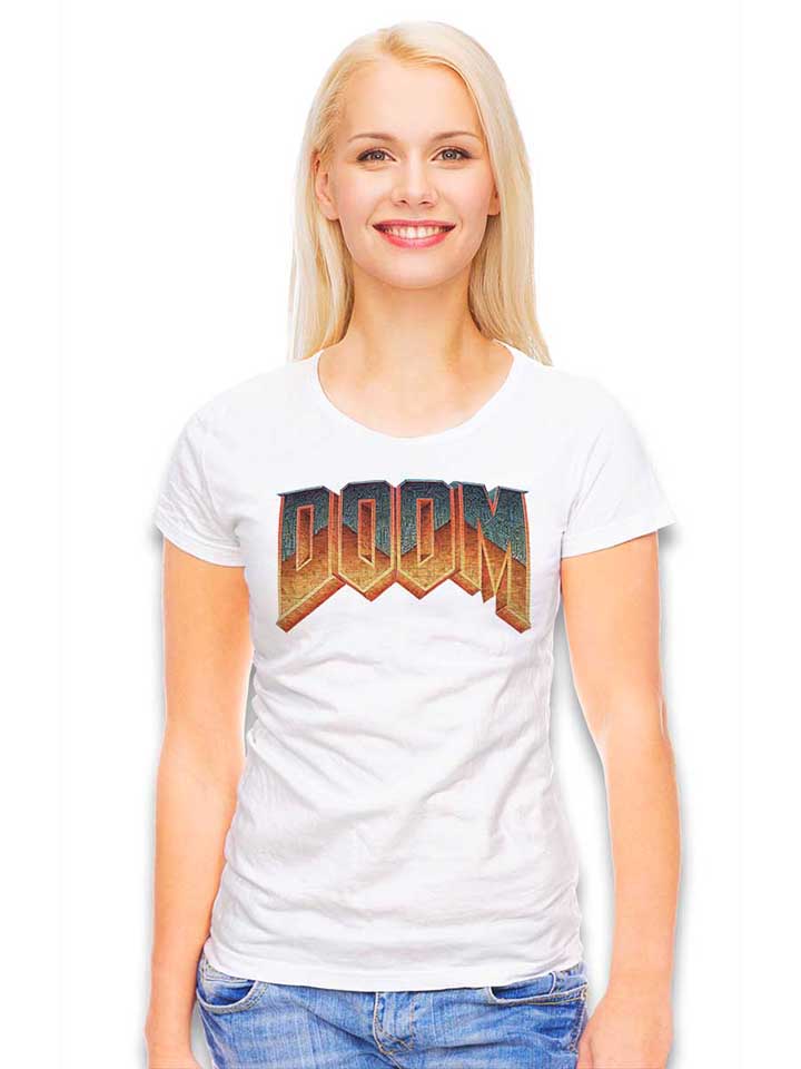 doom-logo-damen-t-shirt weiss 2