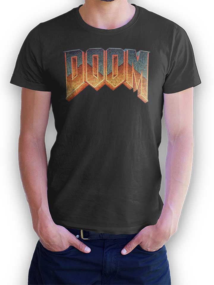 Doom Logo T-Shirt dunkelgrau L