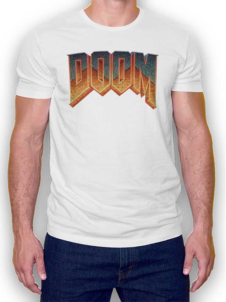 Doom Logo T-Shirt bianco L