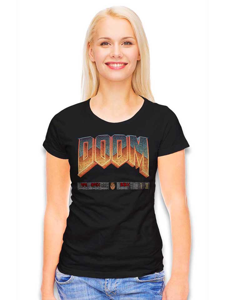 doom-player-logo-damen-t-shirt schwarz 2