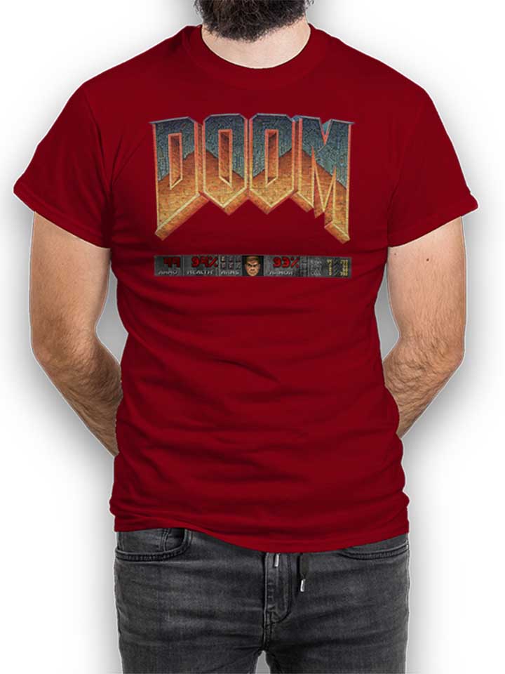 Doom Player Logo T-Shirt bordeaux L