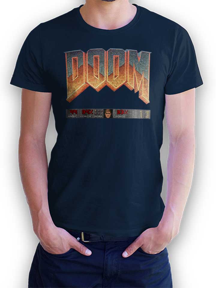 Doom Player Logo T-Shirt blu-oltemare L