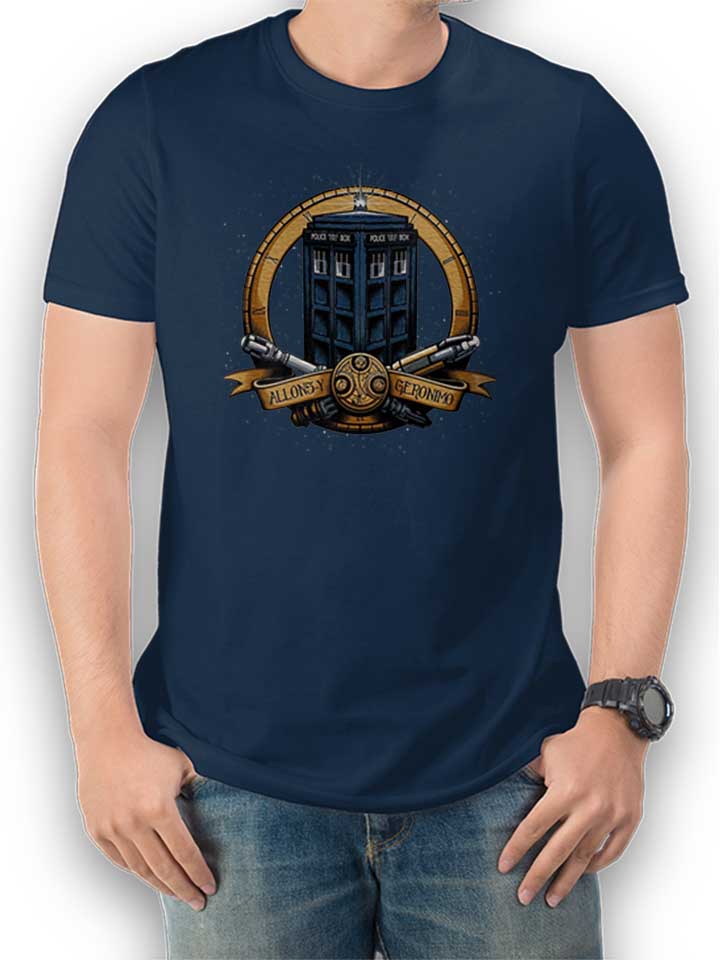 Dr Who Time Machine T-Shirt dunkelblau L