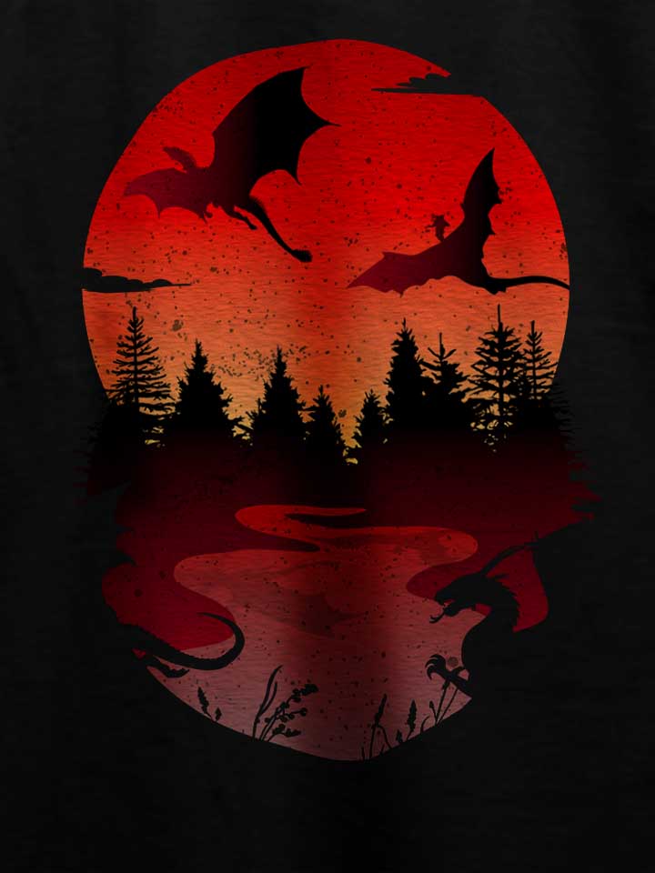 dragon-sunset-t-shirt schwarz 4