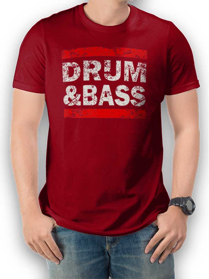 Drum N Bass T-Shirt bordeaux L
