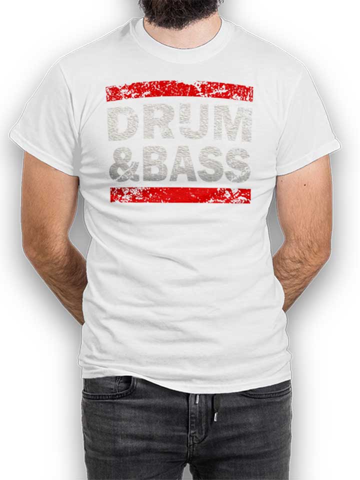 Drum N Bass T-Shirt weiss L