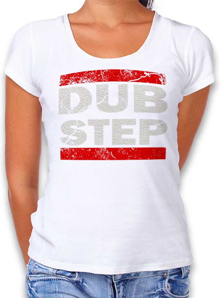 Dub Step Vintage T-Shirt Donna bianco L