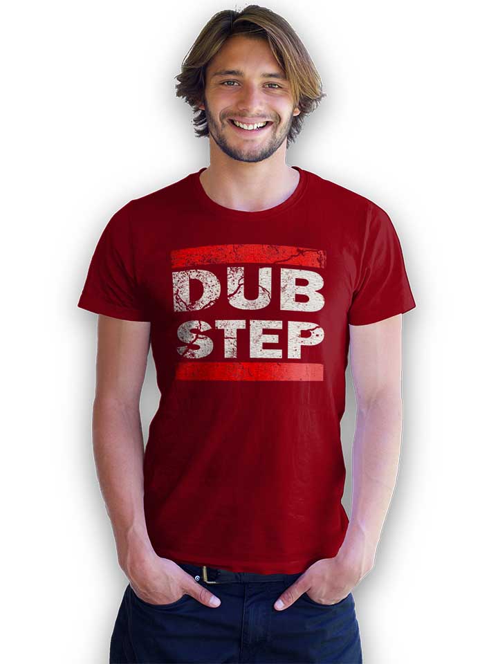 dub-step-vintage-t-shirt bordeaux 2