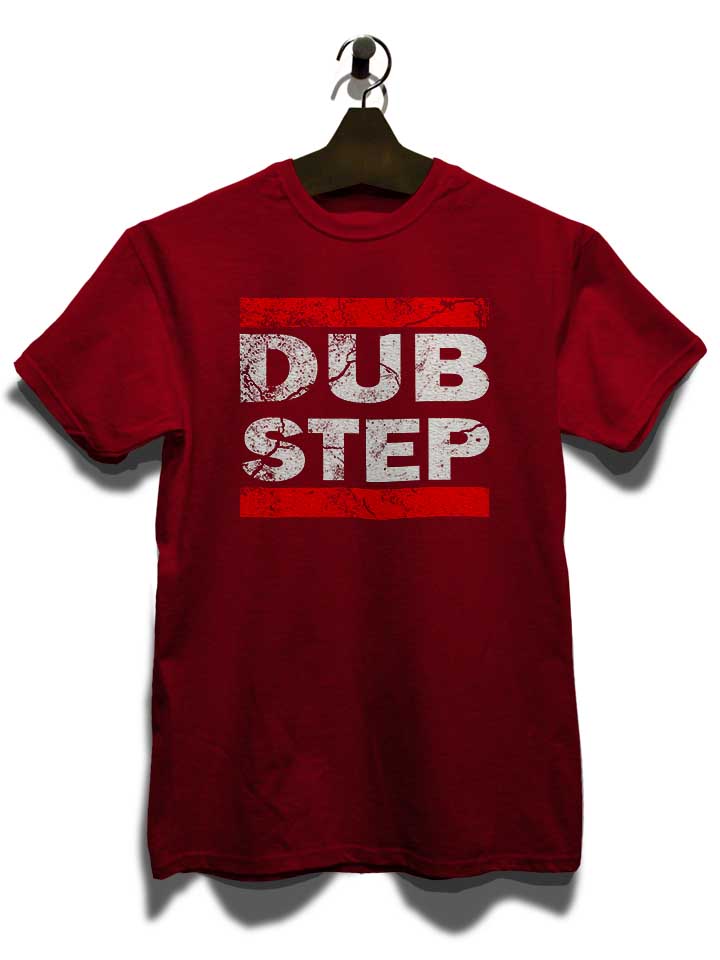 dub-step-vintage-t-shirt bordeaux 3
