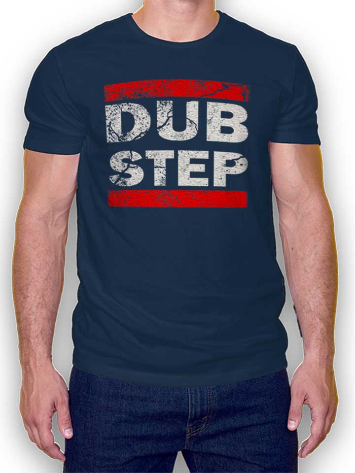 dub-step-vintage-t-shirt dunkelblau 1