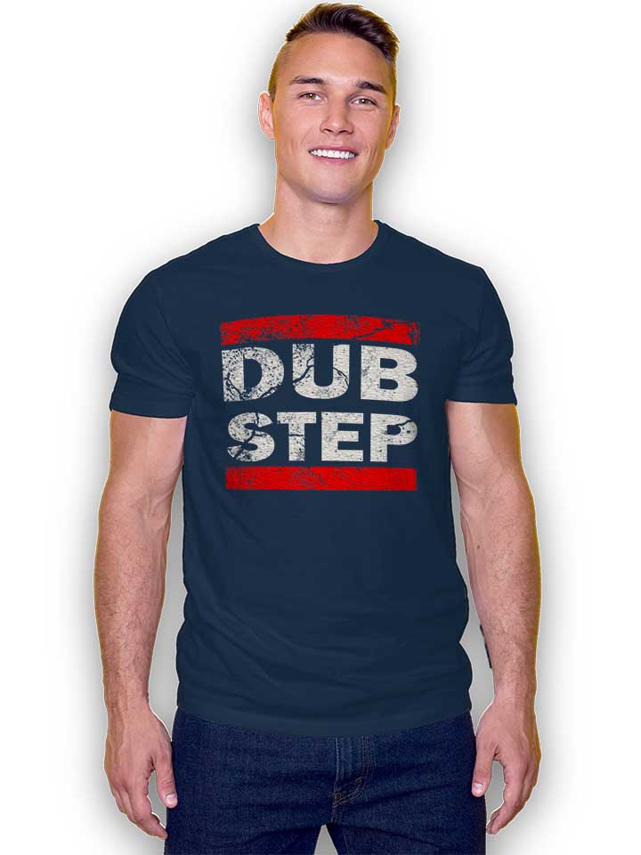 dub-step-vintage-t-shirt dunkelblau 2