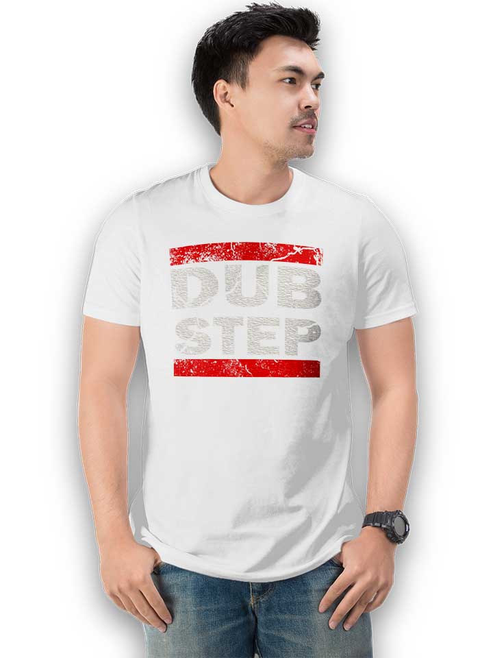 dub-step-vintage-t-shirt weiss 2
