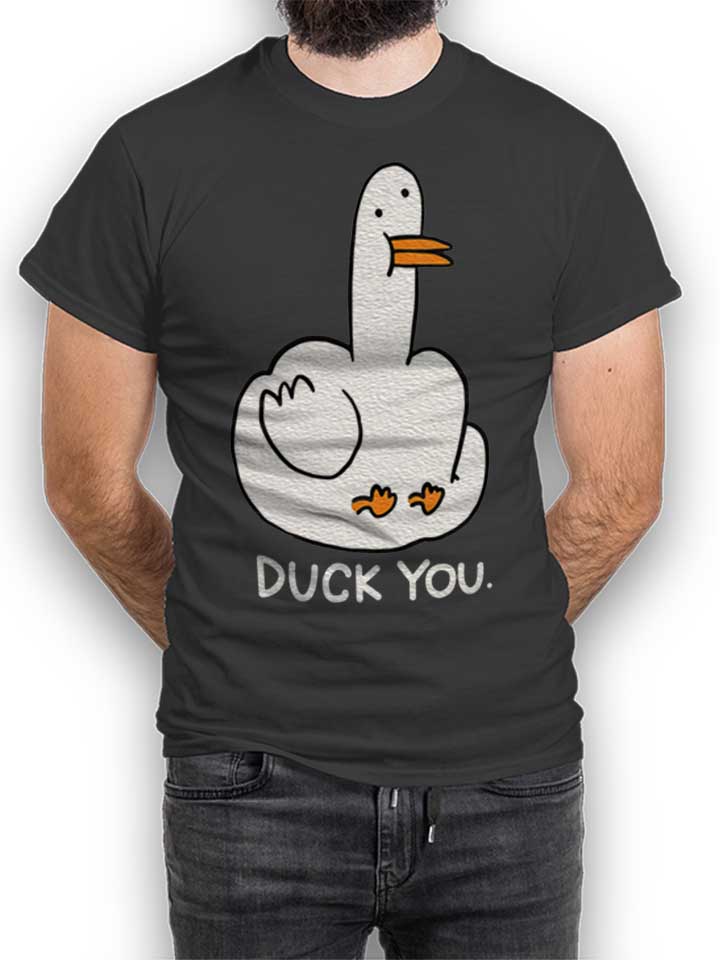 Duck You Camiseta gris-oscuro L
