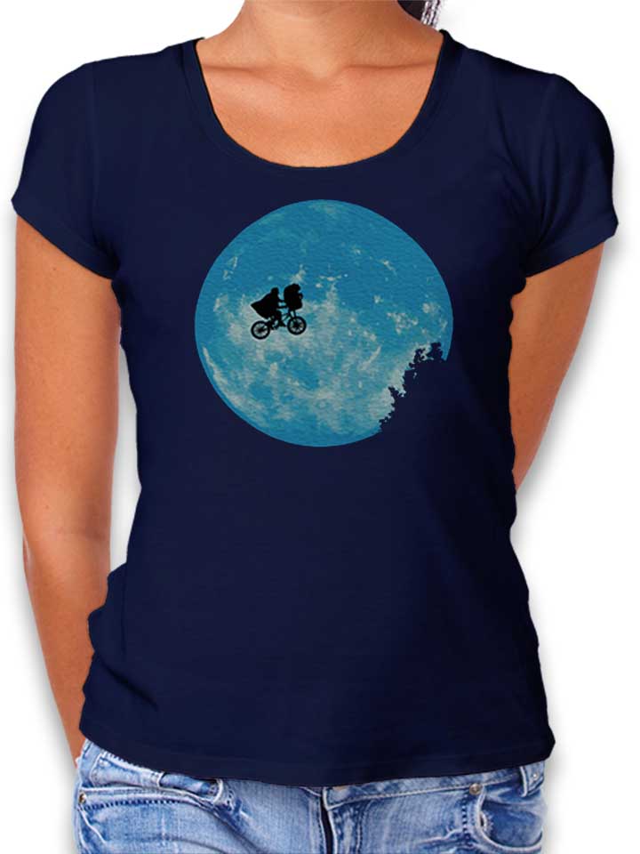 E T The Extra Terrestrial Damen T-Shirt dunkelblau L