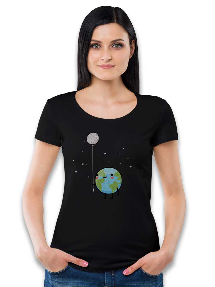 earth-moon-balloon-damen-t-shirt schwarz 2