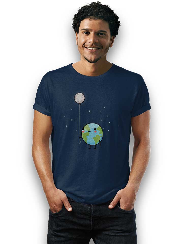 earth-moon-balloon-t-shirt dunkelblau 2