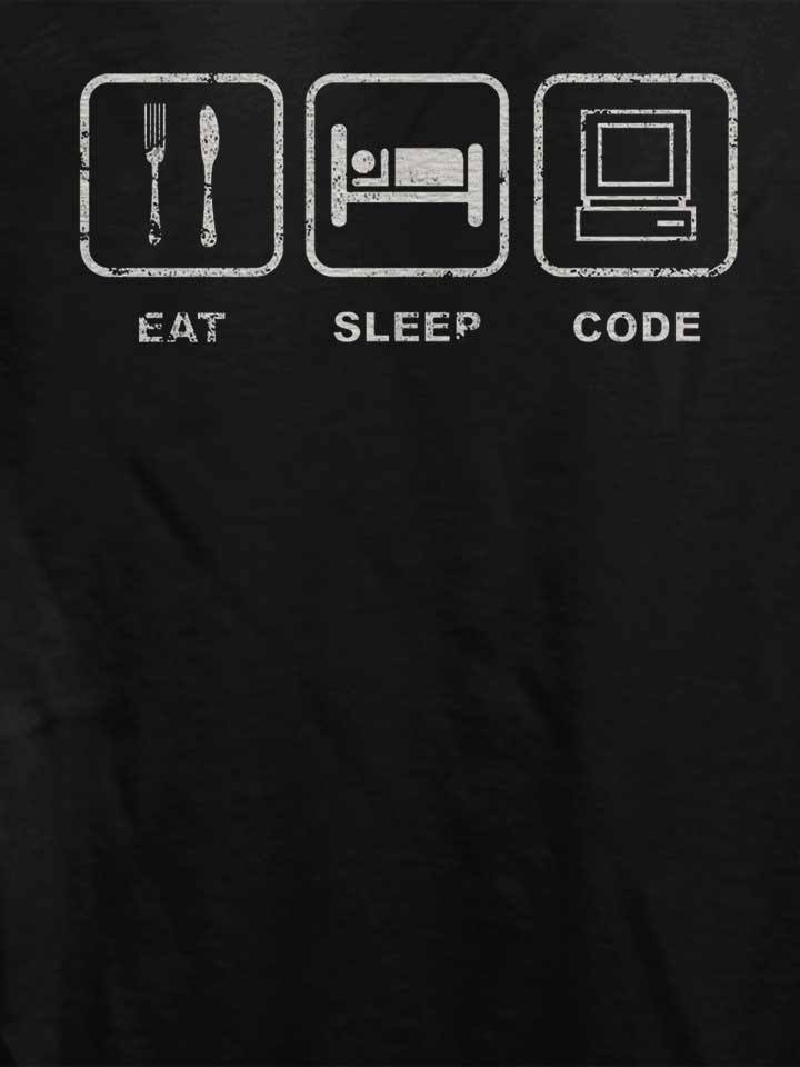 eat-sleep-code-vintage-damen-t-shirt schwarz 4