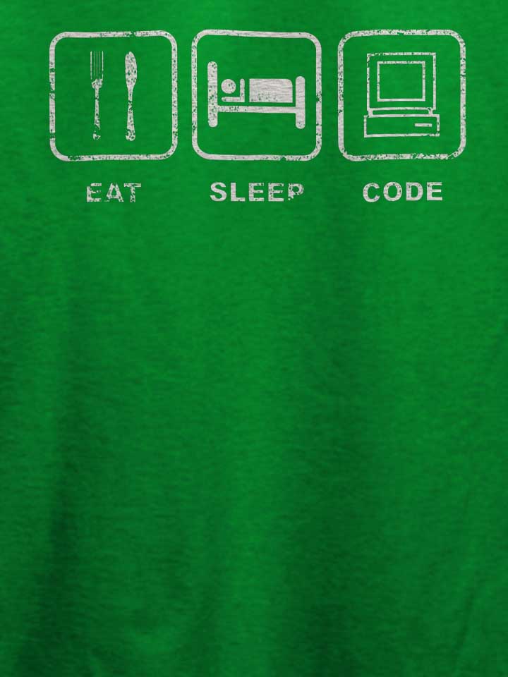 eat-sleep-code-vintage-t-shirt gruen 4