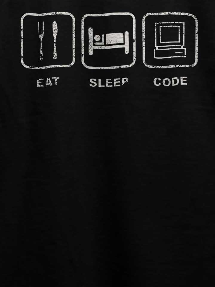 eat-sleep-code-vintage-t-shirt schwarz 4