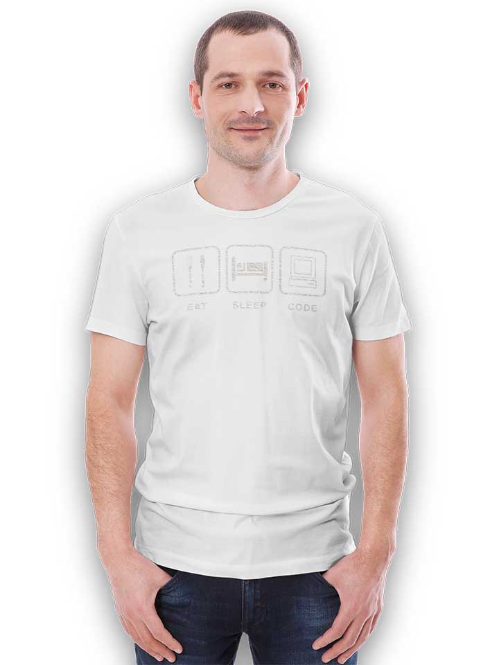 eat-sleep-code-vintage-t-shirt weiss 2
