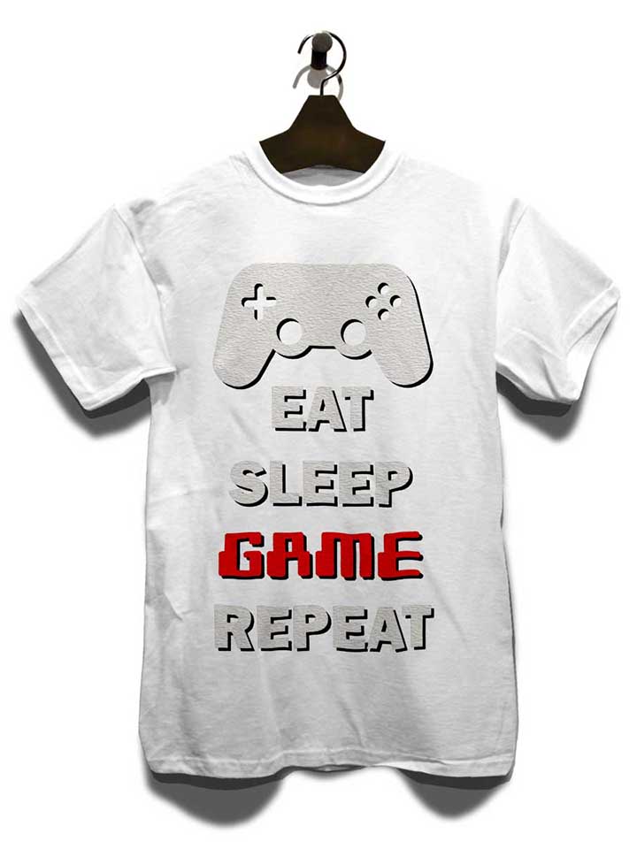 eat-sleep-game-repeat-t-shirt weiss 3
