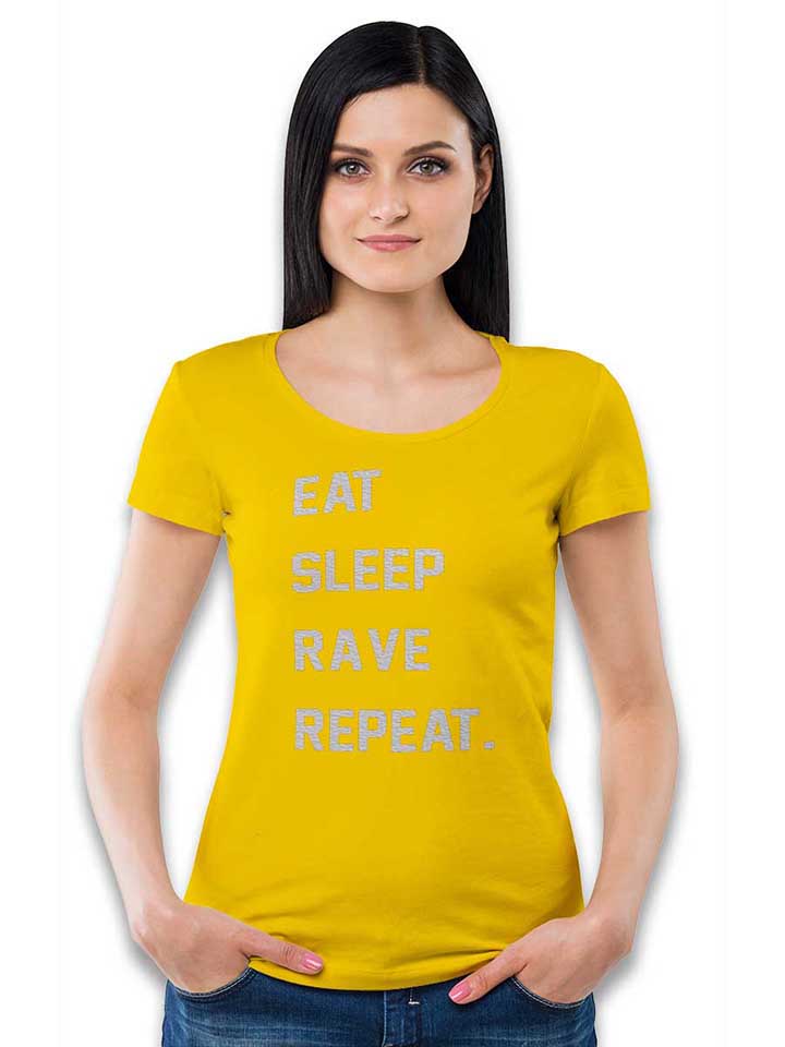eat-sleep-rave-repeat-2-damen-t-shirt gelb 2