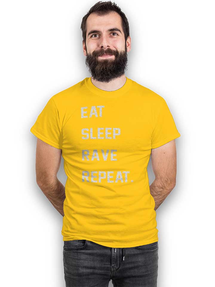 eat-sleep-rave-repeat-2-t-shirt gelb 2