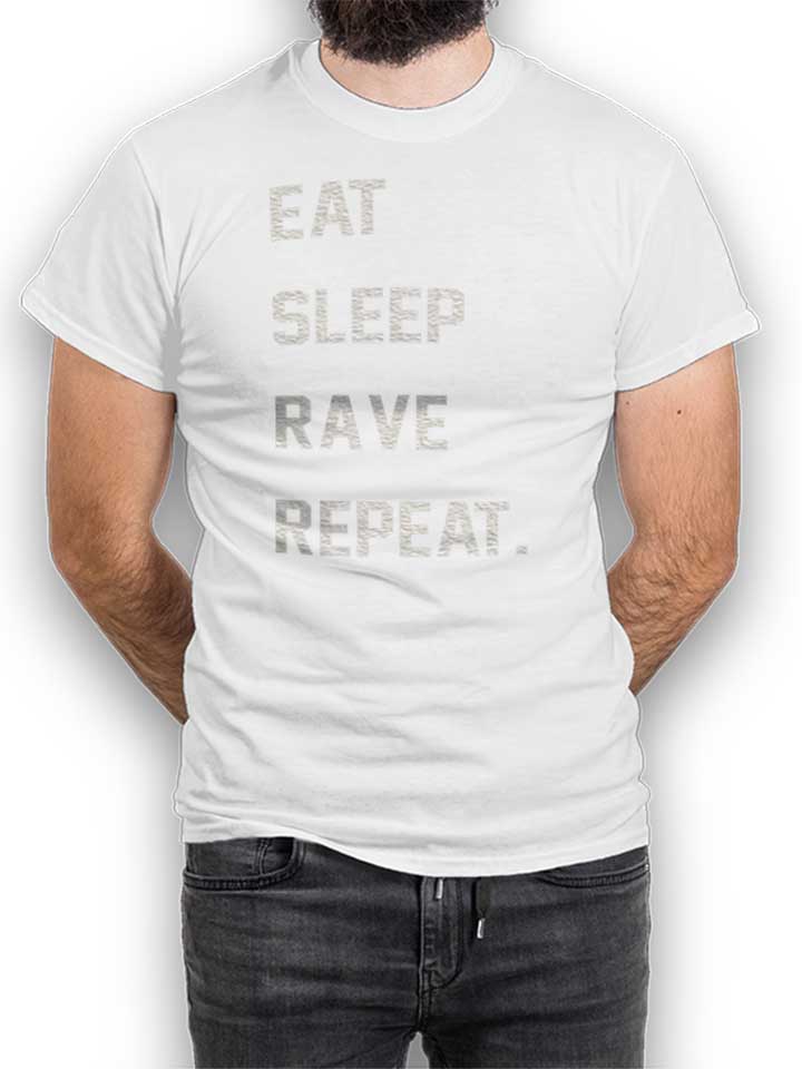 Eat Sleep Rave Repeat 2 T-Shirt bianco L