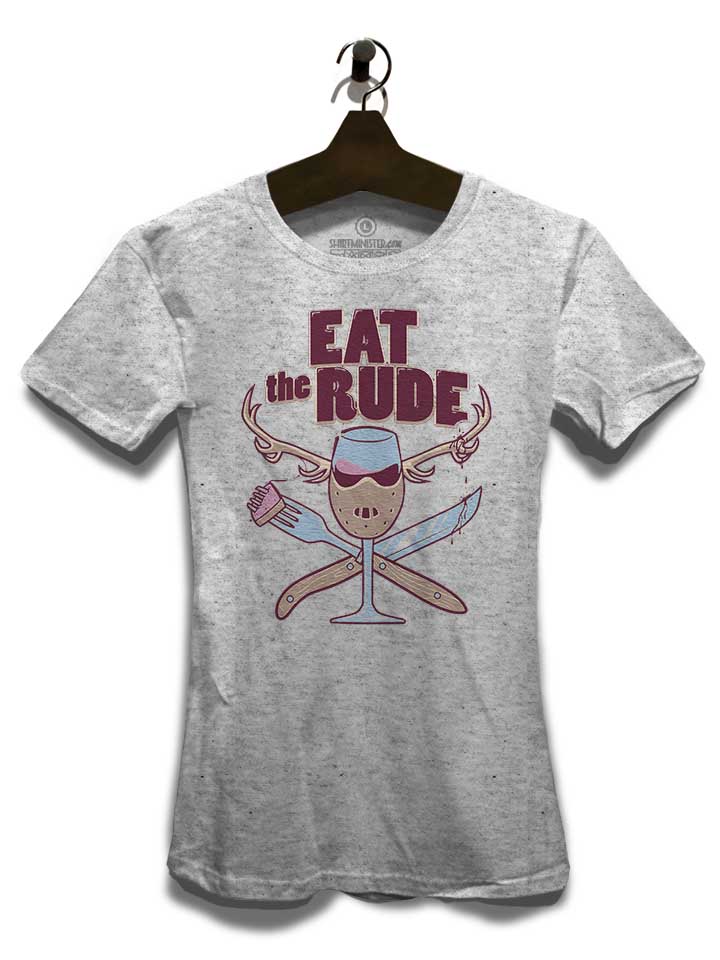 eat-the-rude-damen-t-shirt grau-meliert 3