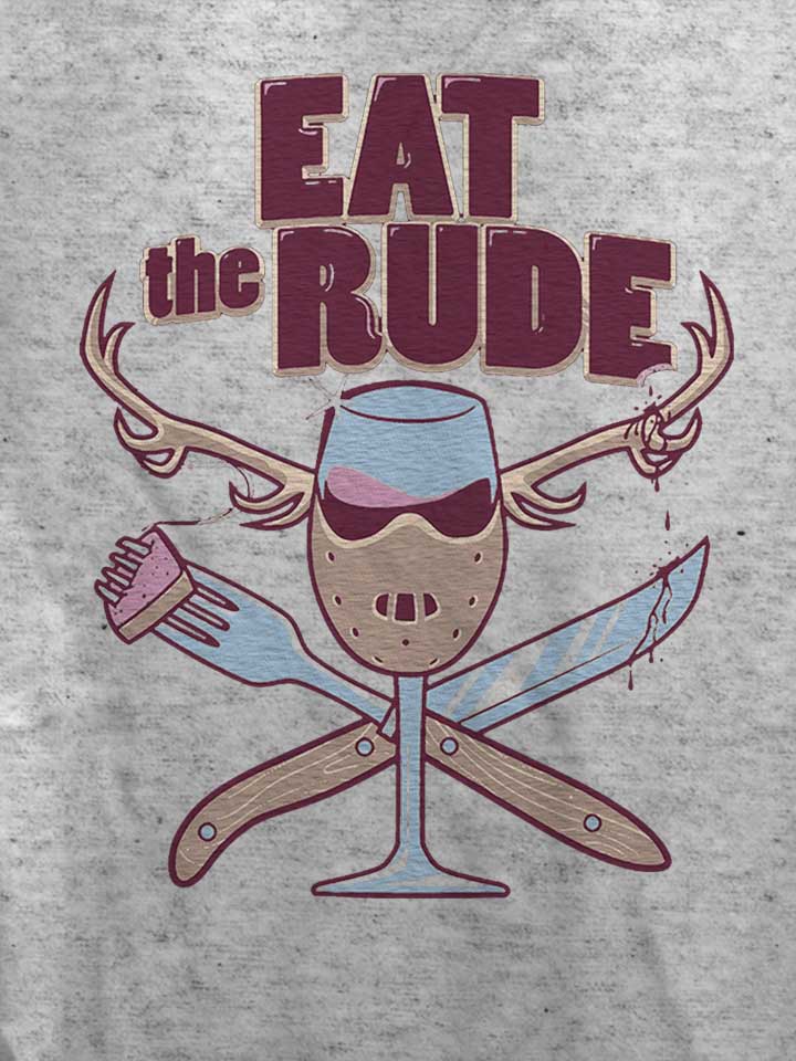 eat-the-rude-damen-t-shirt grau-meliert 4