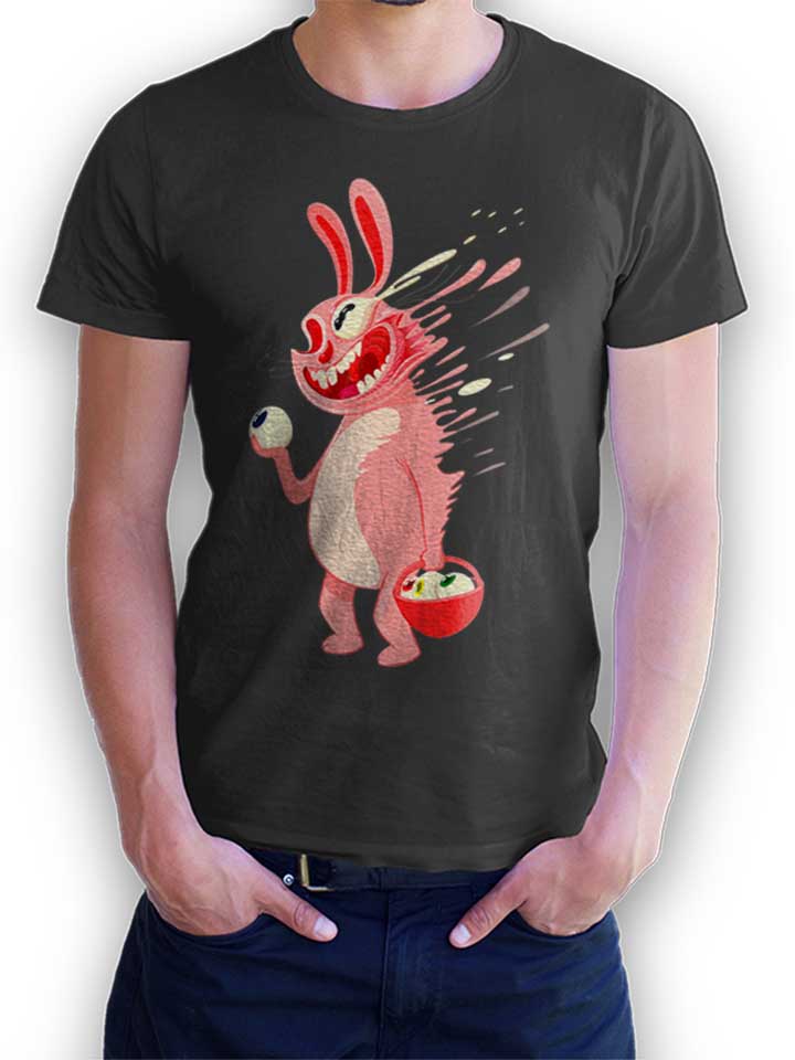 Egg Hunting Bunny T-Shirt dunkelgrau L