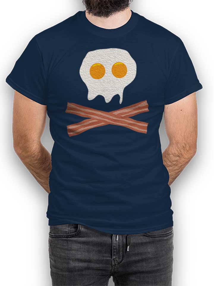 Eggs Bacon Skull T-Shirt dunkelblau L