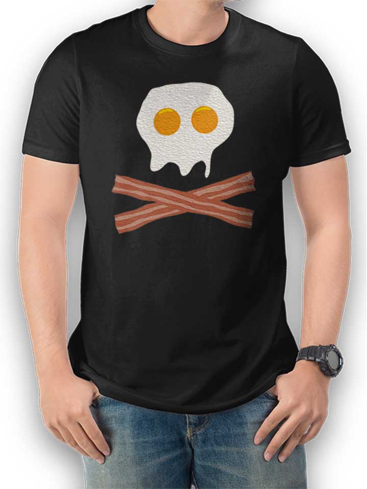 Eggs Bacon Skull Camiseta negro L