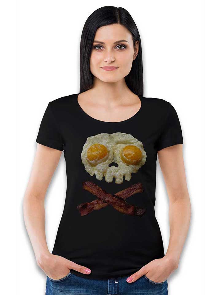eggs-n-bacon-skull-damen-t-shirt schwarz 2