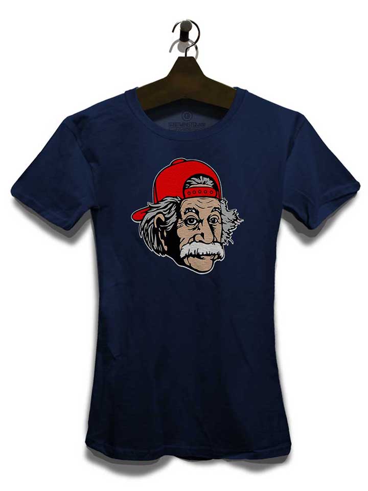 einstein-baseballcap-damen-t-shirt dunkelblau 3