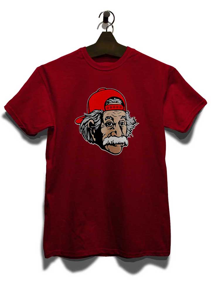 einstein-baseballcap-t-shirt bordeaux 3