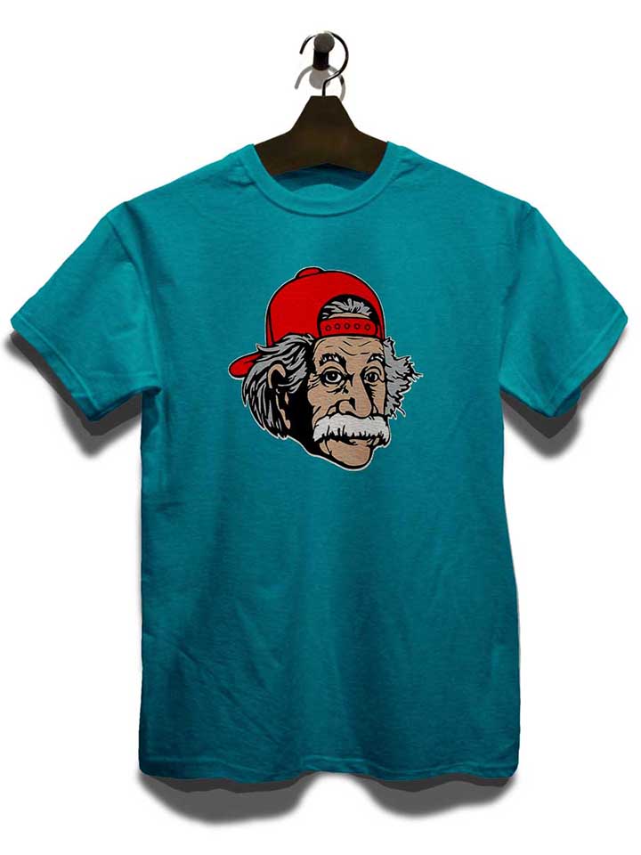 einstein-baseballcap-t-shirt tuerkis 3