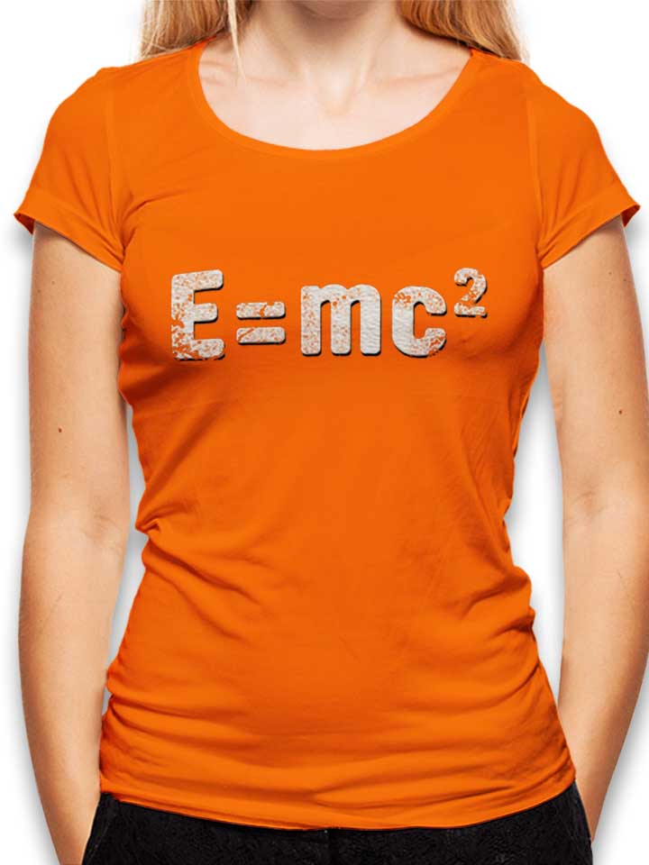 Einstein Formel Damen T-Shirt orange L
