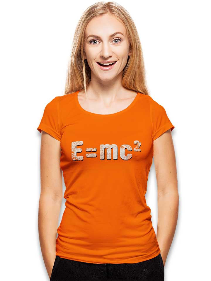 einstein-formel-damen-t-shirt orange 2