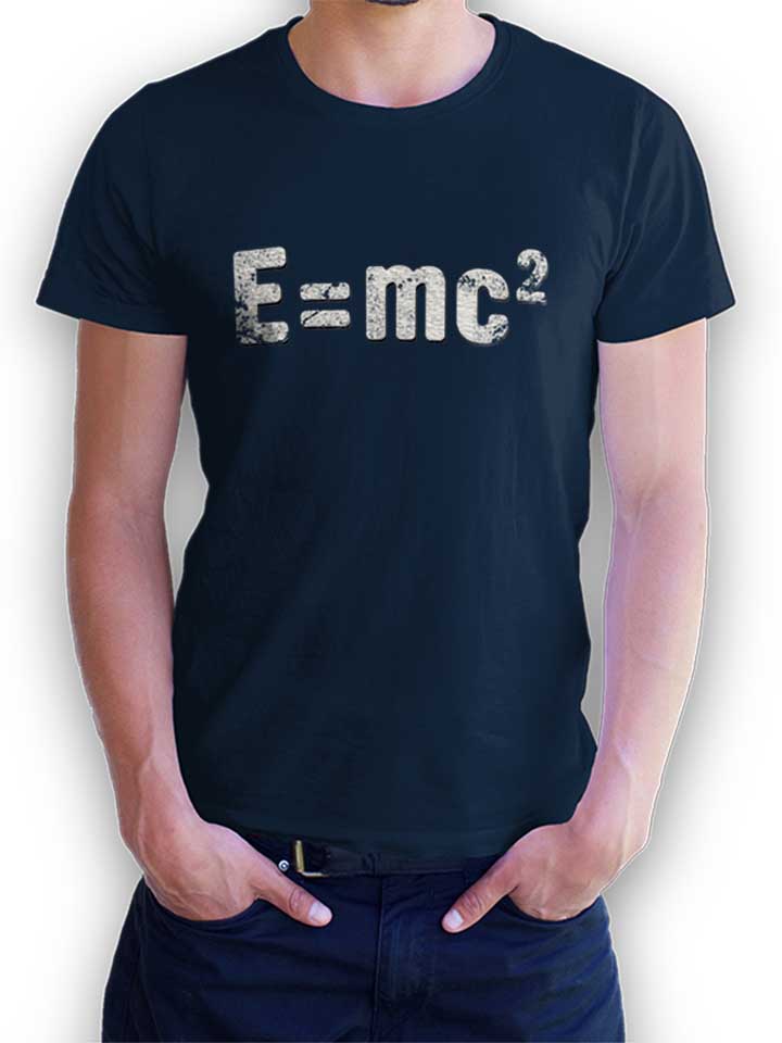 Einstein Formel T-Shirt bleu-marine L