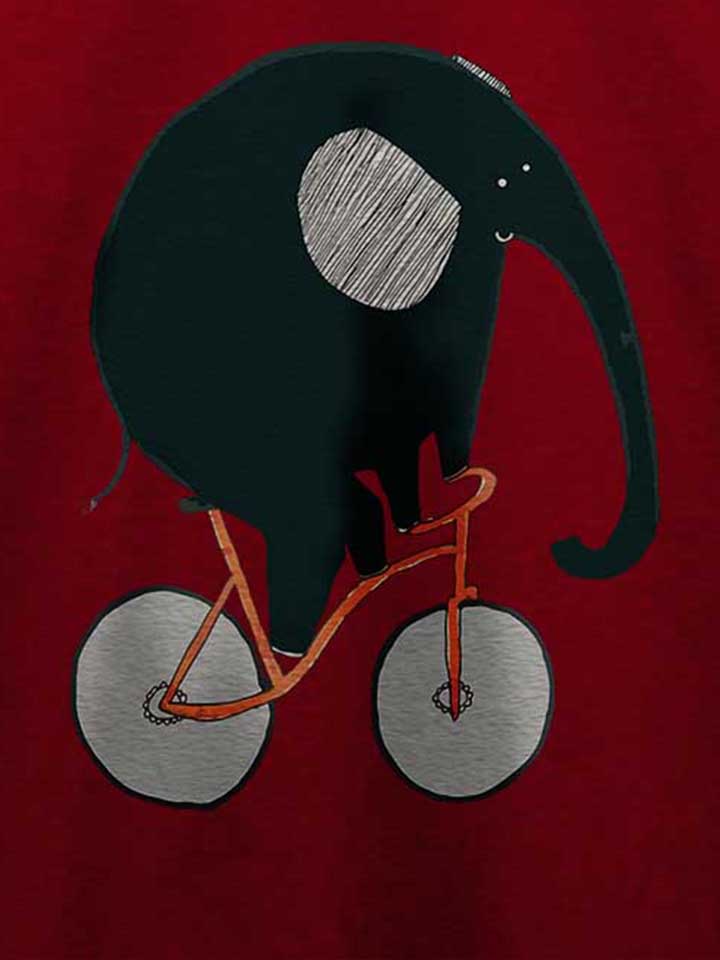 elephant-bike-t-shirt bordeaux 4
